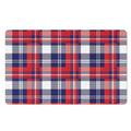 USA Plaid Pattern Print Polyester Doormat