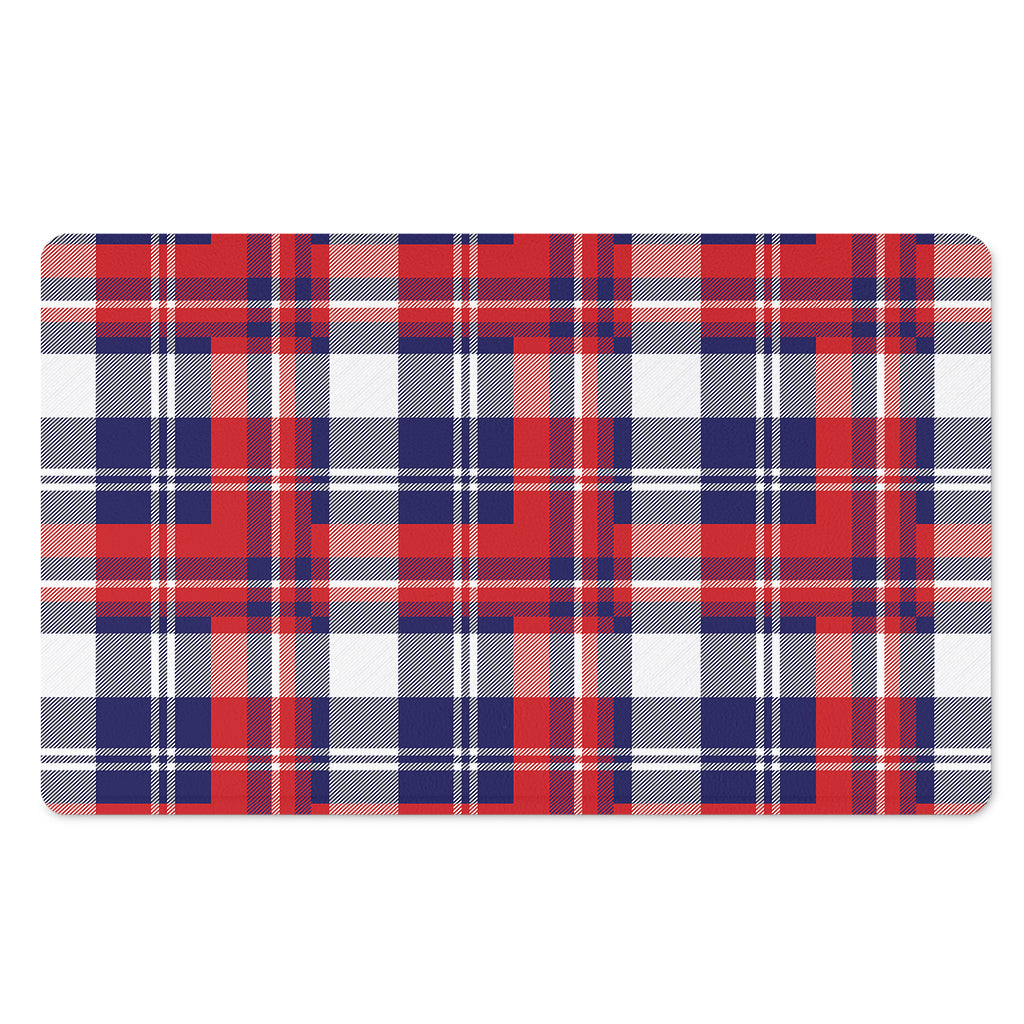 USA Plaid Pattern Print Polyester Doormat