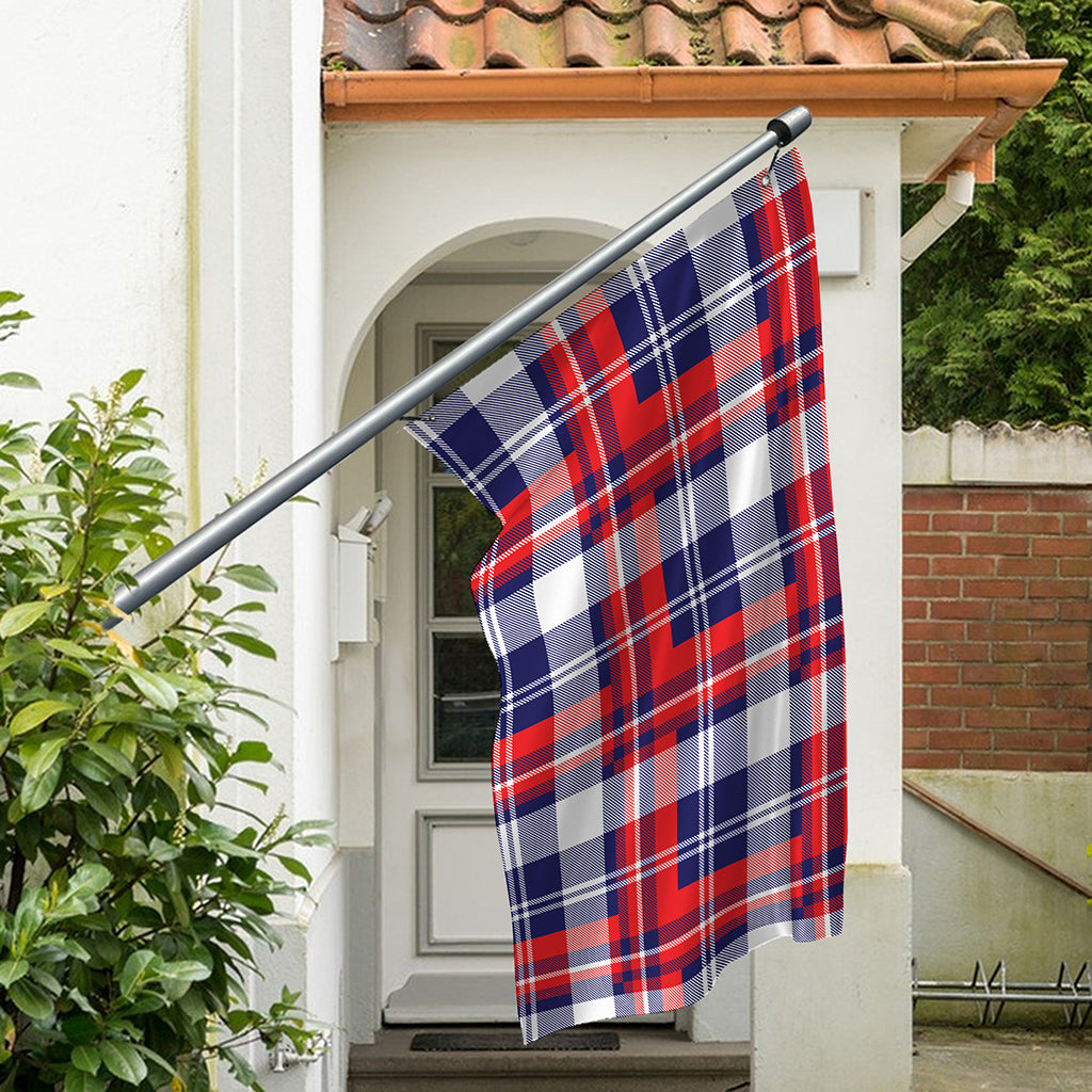 USA Plaid Pattern Print Polyester Flag