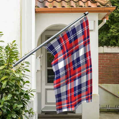 USA Plaid Pattern Print Polyester Flag