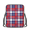USA Plaid Pattern Print Rectangular Crossbody Bag