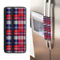 USA Plaid Pattern Print Refrigerator Handle Covers