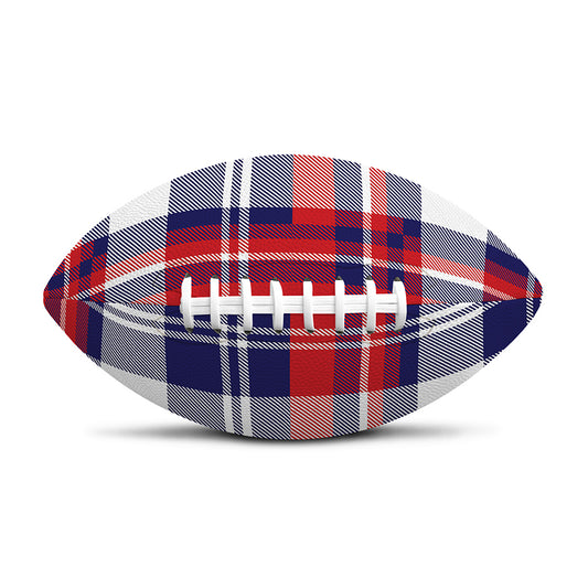 USA Plaid Pattern Print Rugby Ball