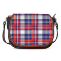USA Plaid Pattern Print Saddle Bag