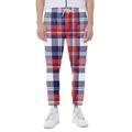 USA Plaid Pattern Print Joggers