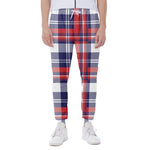 USA Plaid Pattern Print Scuba Joggers