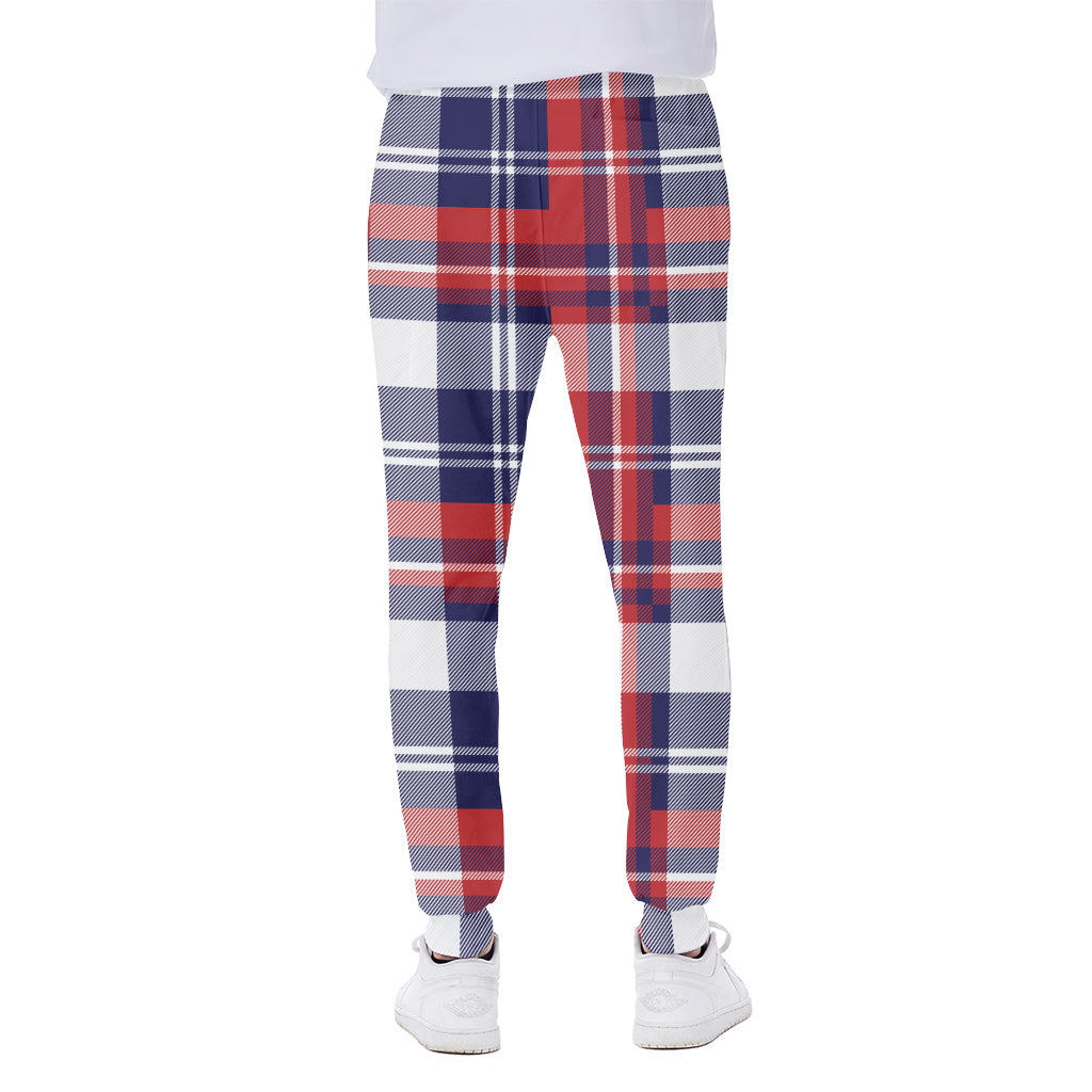 USA Plaid Pattern Print Scuba Joggers