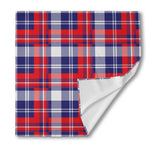 USA Plaid Pattern Print Silk Bandana