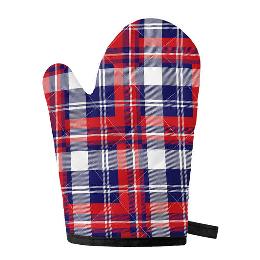 USA Plaid Pattern Print Single Oven Mitt