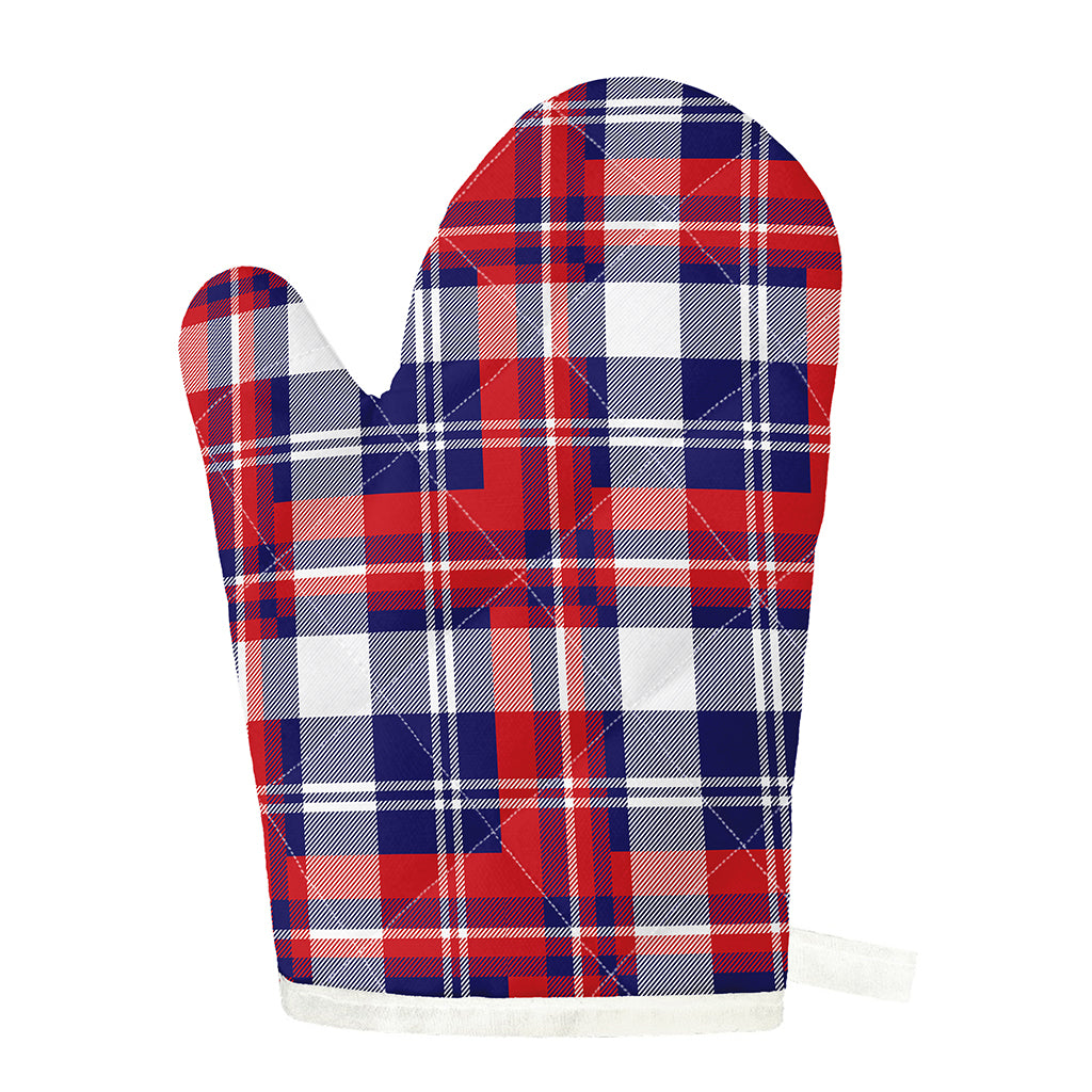 USA Plaid Pattern Print Single Oven Mitt