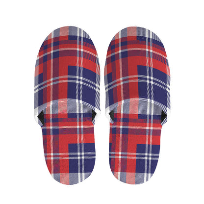 USA Plaid Pattern Print Slippers