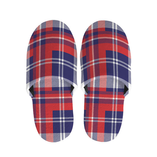 USA Plaid Pattern Print Slippers