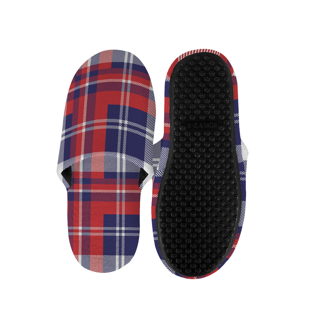 USA Plaid Pattern Print Slippers