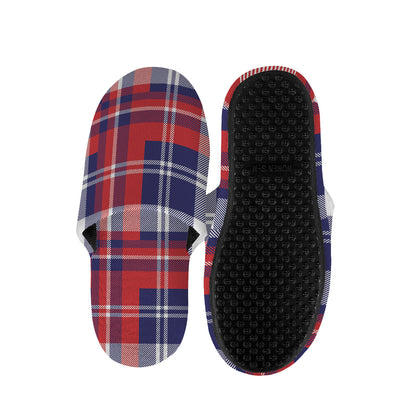 USA Plaid Pattern Print Slippers