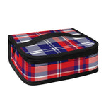 USA Plaid Pattern Print Small Lunch Bag