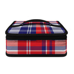 USA Plaid Pattern Print Small Lunch Bag