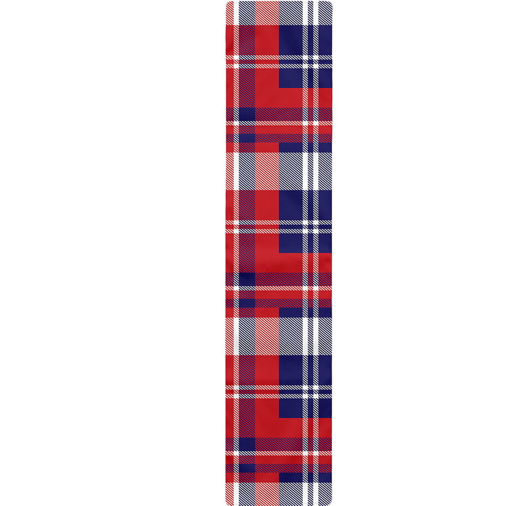 USA Plaid Pattern Print Table Runner