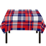 USA Plaid Pattern Print Tablecloth