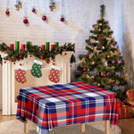 USA Plaid Pattern Print Tablecloth