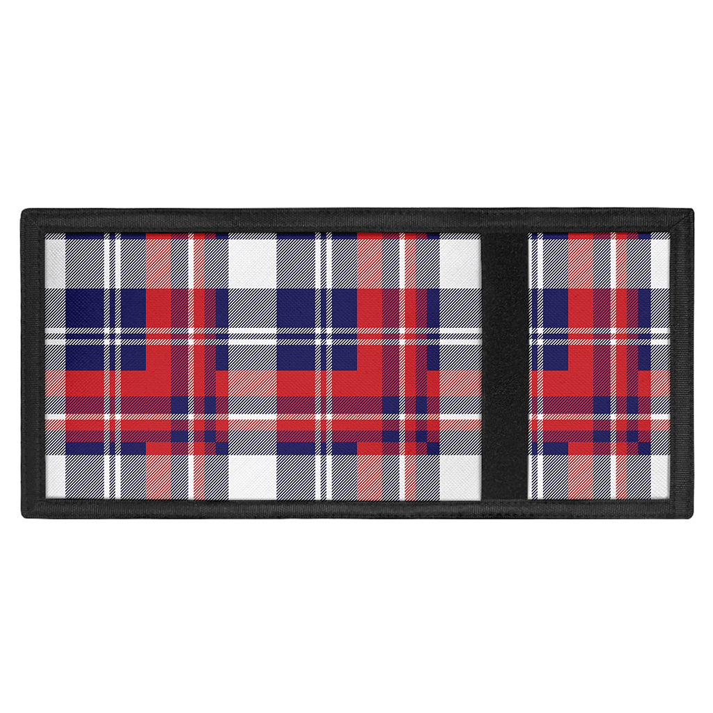 USA Plaid Pattern Print Trifold Wallet