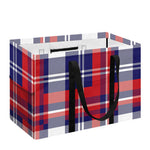 USA Plaid Pattern Print Utility Tote Bag