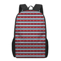 USA Striped Pattern Print 17 Inch Backpack