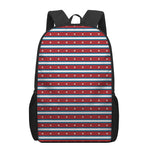 USA Striped Pattern Print 17 Inch Backpack