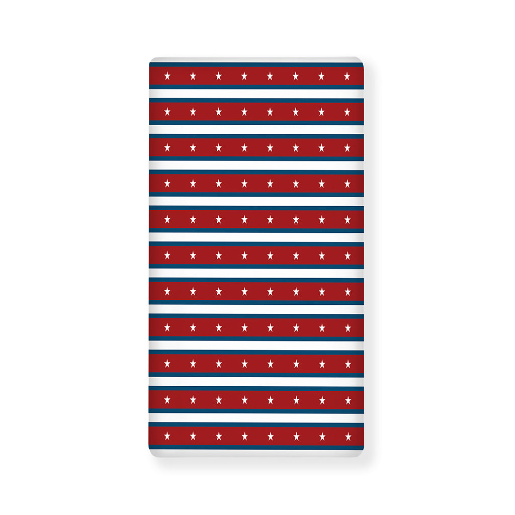 USA Striped Pattern Print Baby Crib Sheet
