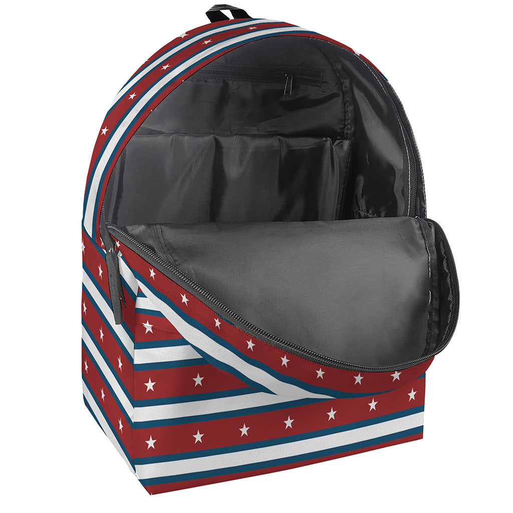 USA Striped Pattern Print Backpack