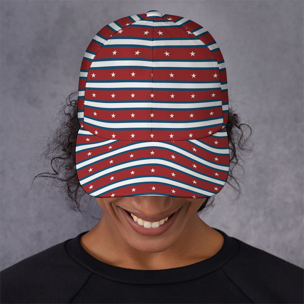 USA Striped Pattern Print Baseball Cap