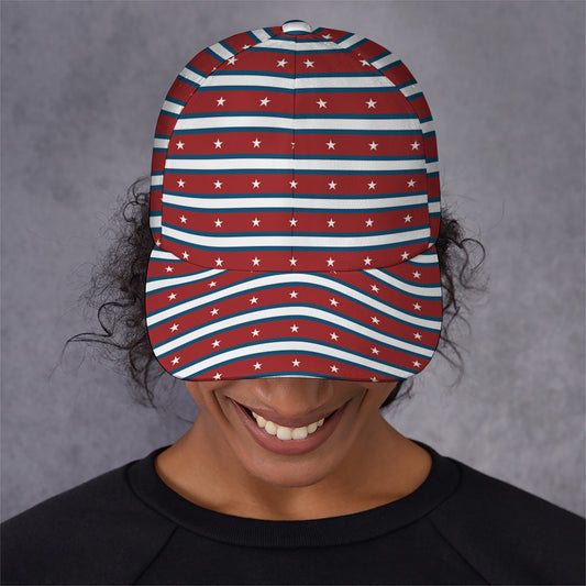 USA Striped Pattern Print Baseball Cap