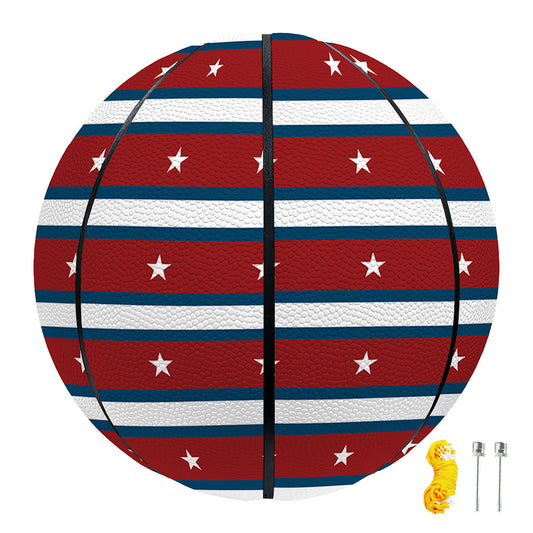 USA Striped Pattern Print Basketball