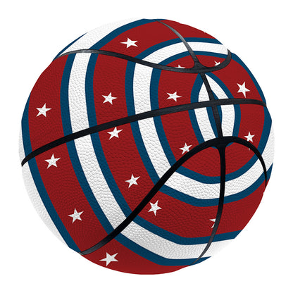 USA Striped Pattern Print Basketball