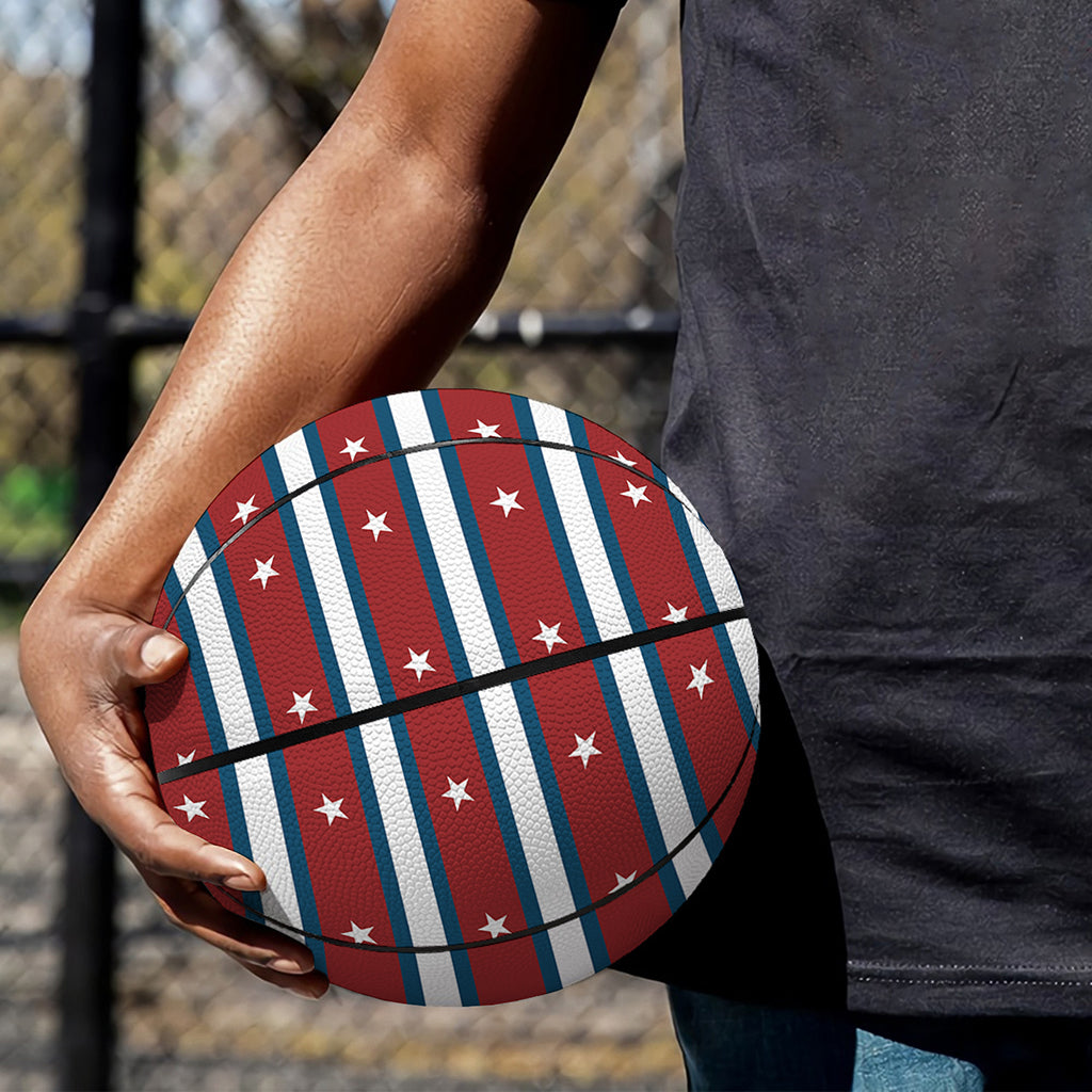 USA Striped Pattern Print Basketball