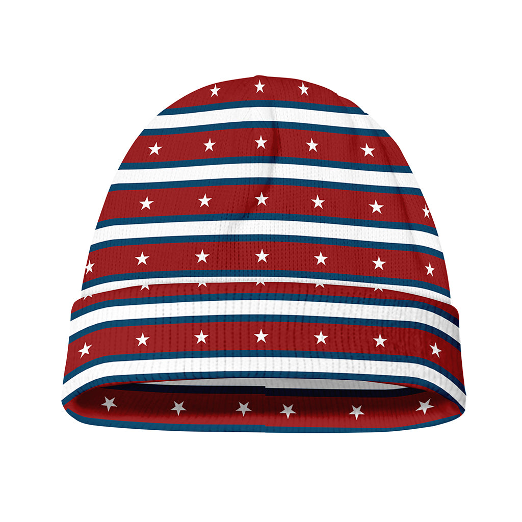 USA Striped Pattern Print Beanie