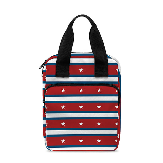 USA Striped Pattern Print Bible Tote Bag