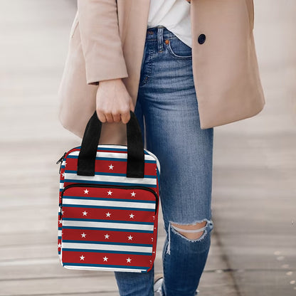 USA Striped Pattern Print Bible Tote Bag
