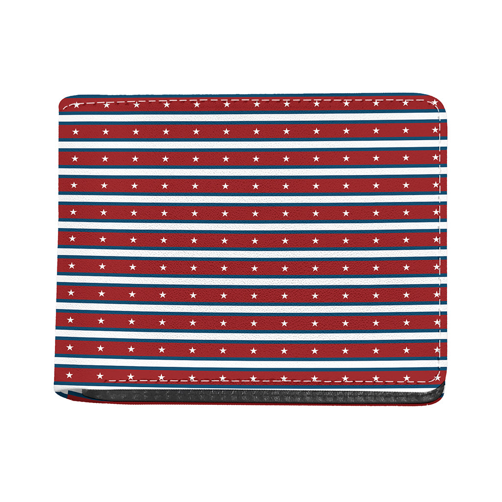 USA Striped Pattern Print Bifold Wallet