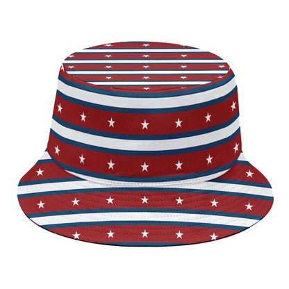 USA Striped Pattern Print Bucket Hat