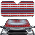 USA Striped Pattern Print Car Windshield Sun Shade
