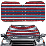 USA Striped Pattern Print Car Windshield Sun Shade