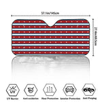 USA Striped Pattern Print Car Windshield Sun Shade