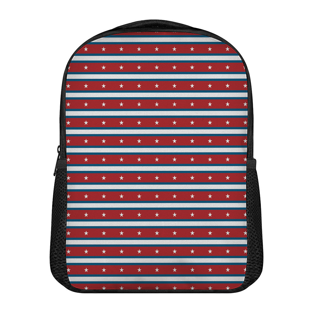 USA Striped Pattern Print Casual Backpack