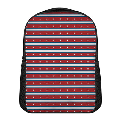 USA Striped Pattern Print Casual Backpack