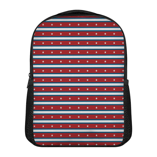 USA Striped Pattern Print Casual Backpack