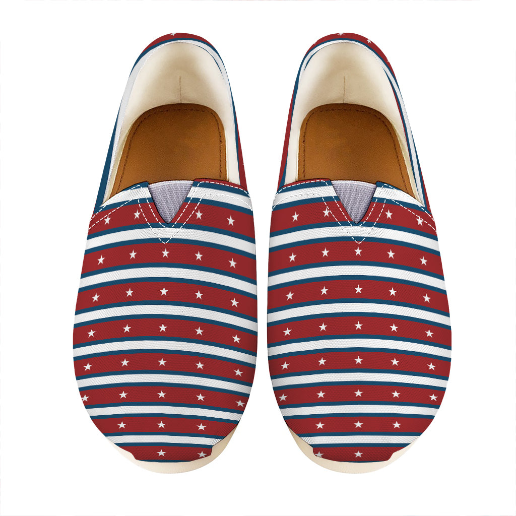 USA Striped Pattern Print Casual Shoes