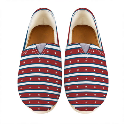 USA Striped Pattern Print Casual Shoes