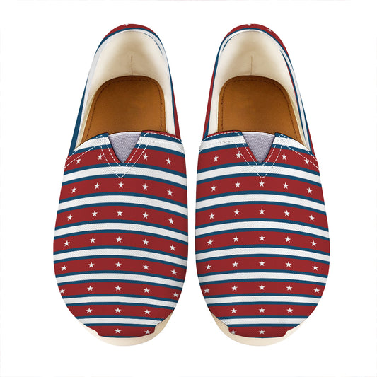 USA Striped Pattern Print Casual Shoes