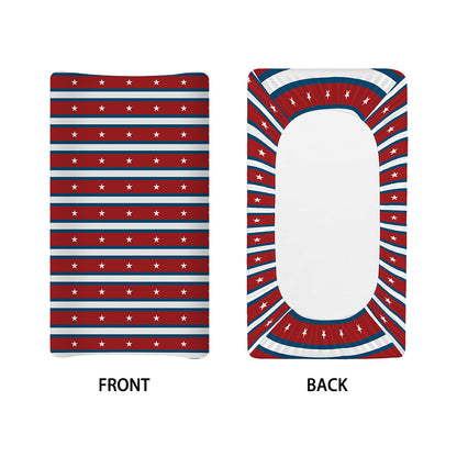 USA Striped Pattern Print Changing Pad Cover