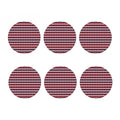 USA Striped Pattern Print Coaster Set